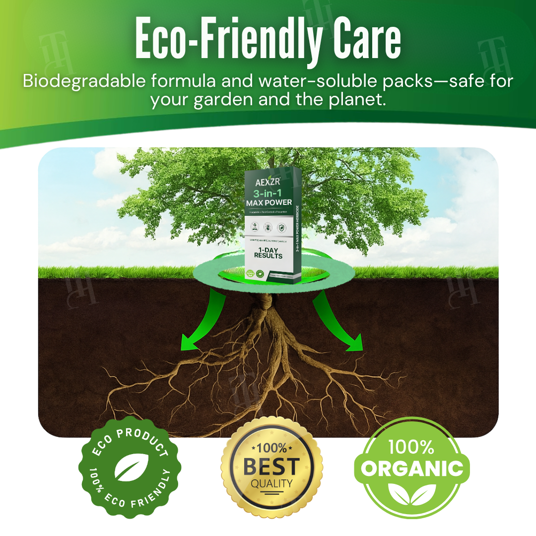 [Official Store] AEXZR® 3 in 1 Max Power Herbicide– Kills Weeds in 24 Hours, Safe for Kids & Pets